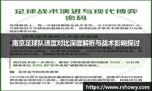 南京足球队速度对比深度解析与战术影响探讨